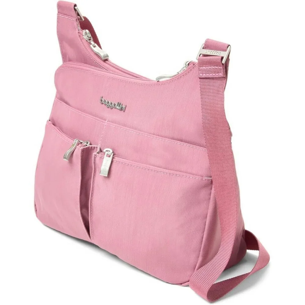 Women’s Water-Resistant Nylon Crossbody Bag Medium Travel Handbag Organizer